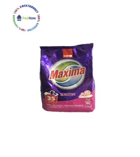 Sano Maxima Sensitive Baby концентриран прах за пране. 35 пранета/ 1.25 кг.