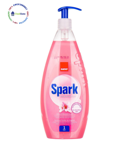 Sano Spark 1l.  за измиване на съдове с аромат на бадемов цвят