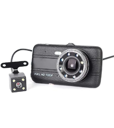 Видеорегистратор T657, Full HD, 4 инча дисплей, 5 mpxl, Нощен режим, G-Сензор, Черен