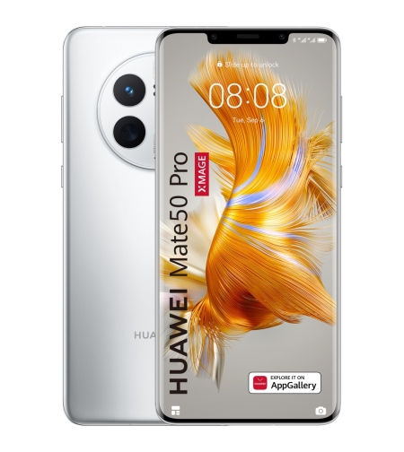 Смартфон Huawei Mate 50 Pro, 256GB, 8GB RAM, 4G, Silver