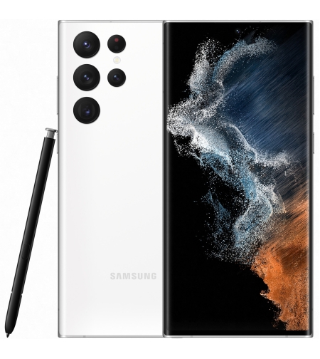 Смартфон Samsung Galaxy S22 Ultra, 256GB, 12GB RAM, 5G, Phantom White