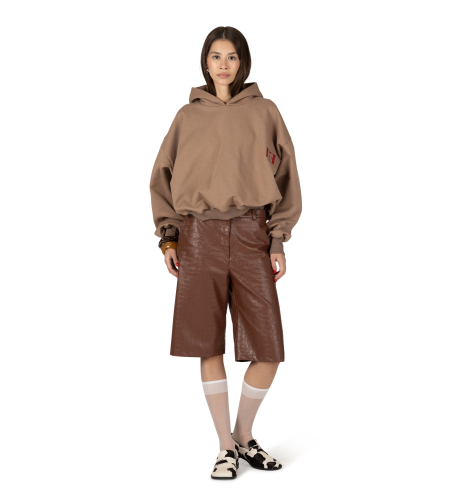 Caramel crop hoodie