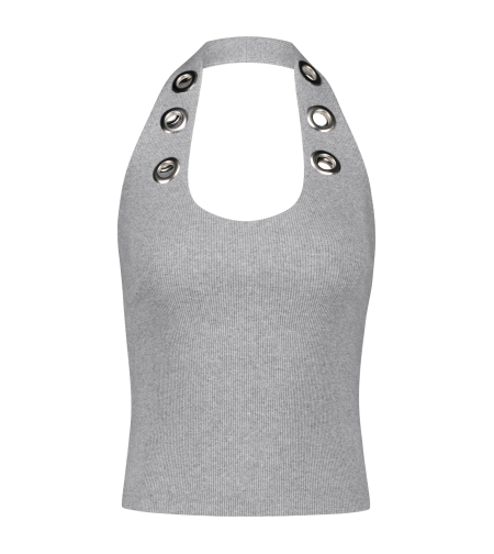 HOOKED TOP IN GRAY