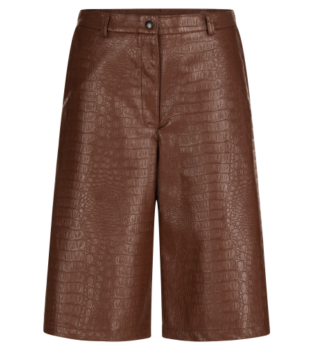 Croc embossed bermuda