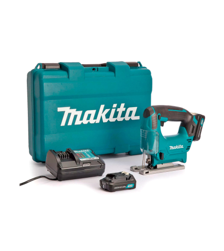 Прободен трион Makita акумулаторен с 2 батерии и зарядно, 10.8 V, 2 Ah, 0-2900 хода/мин, 18 мм, JV101DWAE