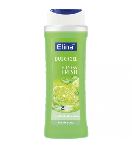 Душ гел с аромат на лайм и алое вера Elina med Shower gel Fitness Fresh 300 мл