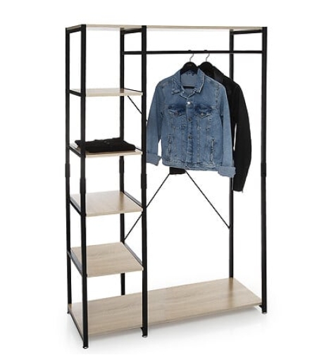 Етажерка за антре със закачалка и 6 рафта
