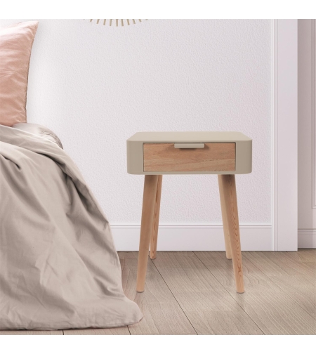 Нощно шкафче с едно чекмедже, Сиво-Бор