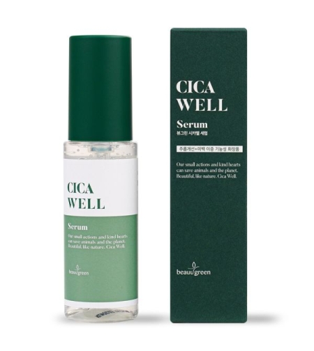 BeauuGreen Cica Well Serum, Успокояващ серум за лице, 50 мл