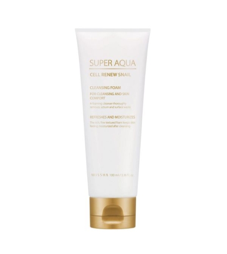 Почистваща пяна Missha Super Aqua Cell Renew Snail Cleansing Foam 100 мл