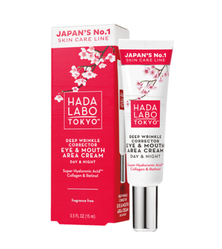 Анти-ейдж коректор крем за околоочния контур, Hada Labo Deep Wrinkle Corrector Eye&Mouth Cream, 15 мл