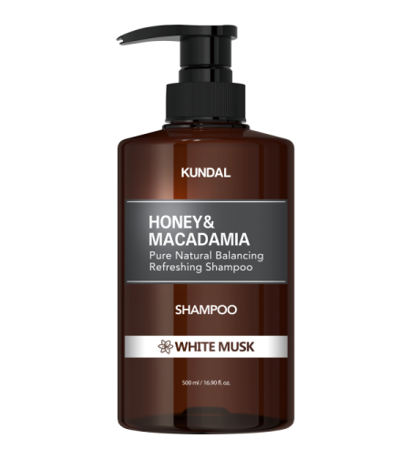 Натурален шампоан с Бял Мускус KUNDAL Honey & Macadamia - Shampoo White Musk 500мл