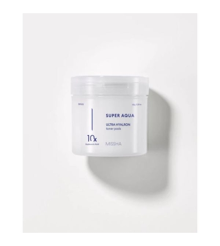 Хидращи тампони, напоени с тонер Missha Super Aqua Hyaluron Toner Pads 90 бр