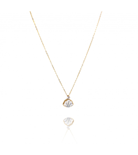 Позлатено колие с 14К злато Мида с цирконии