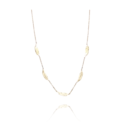 Позлатено колие с 14К злато Ангелско крило