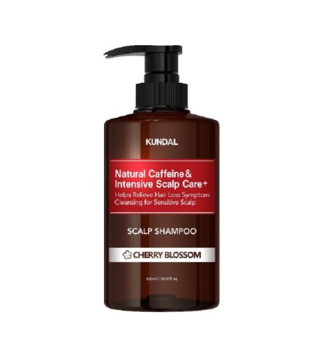 Шампоан Против Косопад с Кофеин KUNDAL Caffeine Scalp Shampoo - Cherry Blossom 500 мл