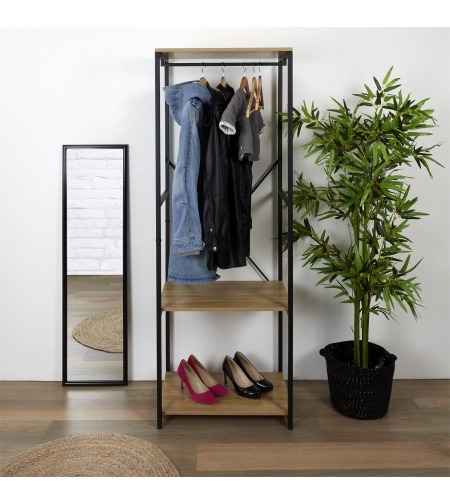 Етажерка за антре със закачалка и 2 рафта за обувки