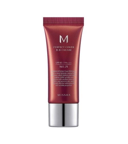 BB Крем с перфектно покритие Missha M Perfect Cover BB Cream SPF42/PA+++ №21 Light beige, 20мл