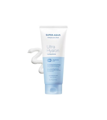 Почистваща пяна за лице Missha Super Aqua Ultra Hyaluron Foaming Cleanser 200 мл