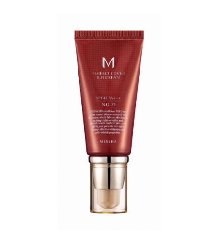 BB Крем с перфектно покритие Missha M Perfect Cover BB Cream SPF42/PA+++ №21 Light beige, 50мл