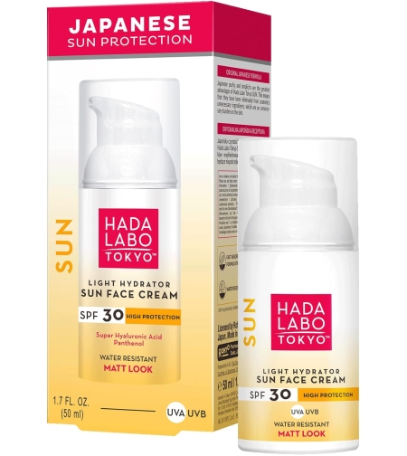 Водоустойчив слънцезащитен крем SPF30, Light Hydrator Sun Face Cream SPF30, 50 мл