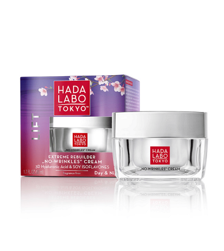 Хидратиращ крем за борба с бръчките, Hada Labo Tokyo Lift Anti-Wrinkle Rebuilding Day & Night Cream, 50 мл