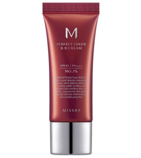 BB Крем с перфектно покритие Missha M Perfect Cover BB Cream SPF42/PA+++ №25 Warm beige, 20мл