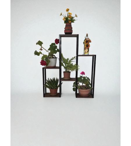 Цветарник Harmony – 6 нива, Черно и Орех