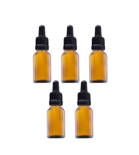 Бутилка със стъклена пипета 15 мл, пакет 5 броя