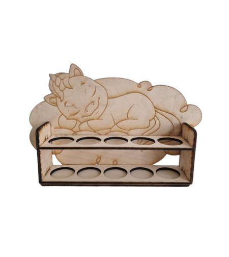 Дървена детска поставка ЕДНОРОГ