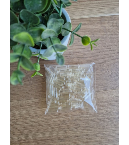 Празни капсули ВЕГЕ прозрачни 500мг, размер 0