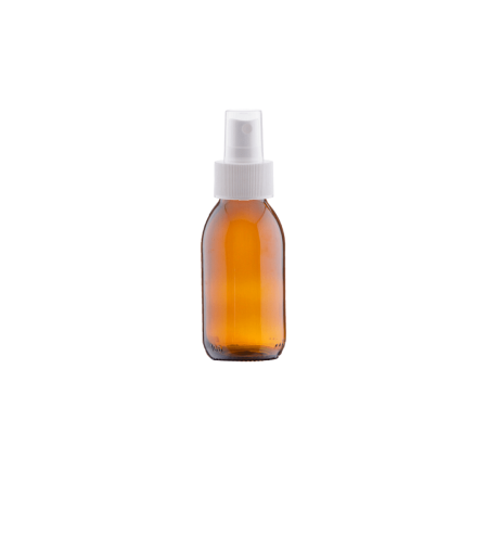 Бутилка с бяла спрей помпа 100 мл, мостра