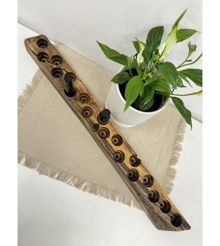 Дървена поставка за етерични масла 18 гнезда