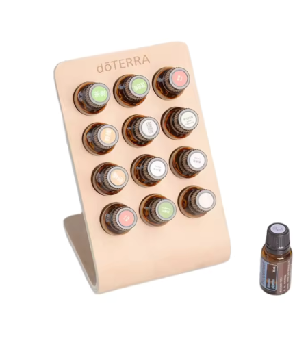 Поставка за етерични масла дървена 12 гнезда