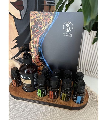 Комплект Симфония на клетката - книга с приложения и дървена поставка