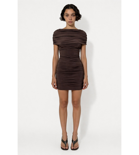 Freya Gathered Caped Mini Dress