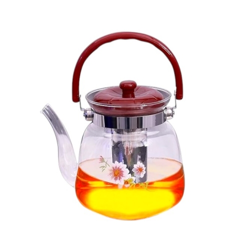 Стъклен чайник с цедка 1,4л