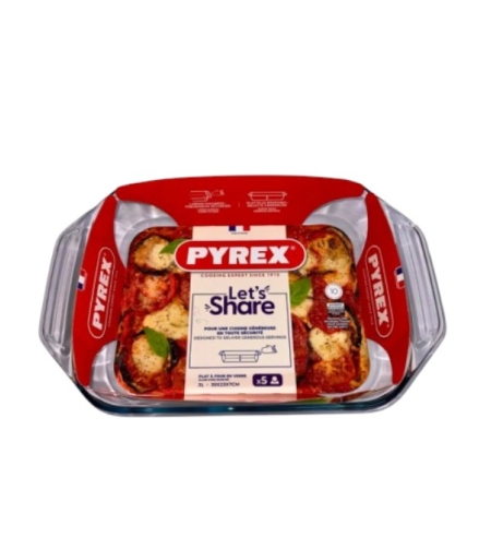 Тава правоъгална с дръжки 2.9л.PYREX