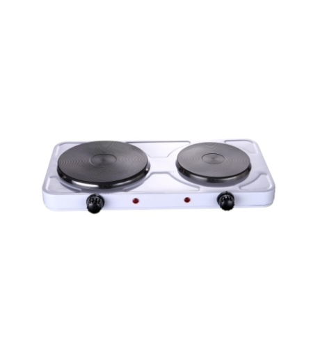 Котлон двоен Rosberg, R51445ID, 2500W, Чугунени плочи, Бял