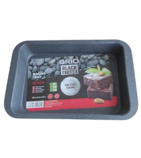 Тава за печене правоъгална BRIO Black Stone 36.5 x 24.5 x 5.5см.