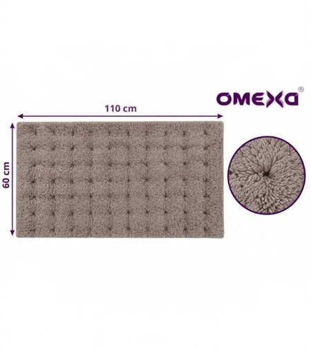Бежова постелка за баня Omexa Zinnia 60x110 см с релефна текстура