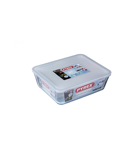 PYREX--Купа с капак-правоъгълна-2.7л-25x19x8см-243P000/7046