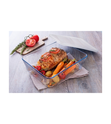 PYREX-Купа с капак-правоъгълна-2.7л-25x19x8см-243P000/7046