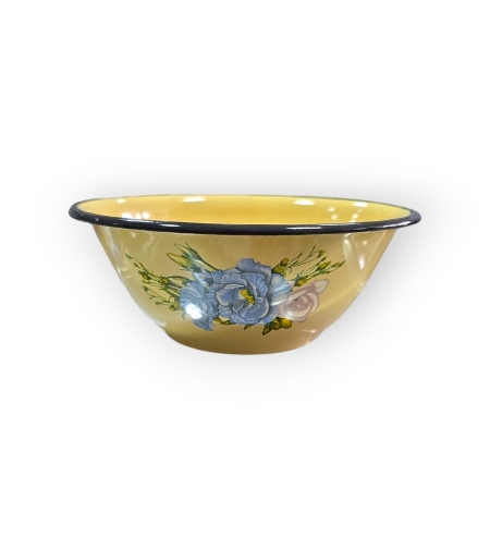 Купа емайл 0.8л.- декор Синьо цвете