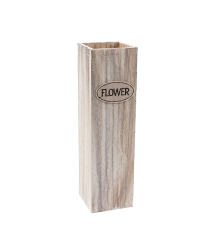 Дървена ваза за сухи цветя 40 см. FLOWER