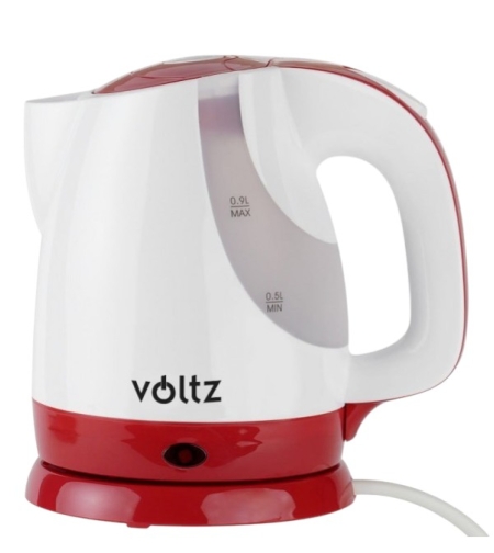 Електрическа кана Voltz FOV51230F, 1300W, 0.9л., бяло/червено
