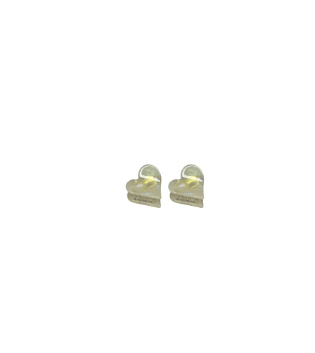 CUSTOM HEART MINI CLIP SET IN OFF-WHITE