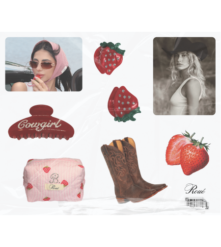 STRAWBERRY RODEO GIRLS 3D STICKER SET