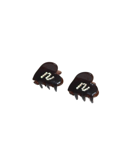 CUSTOM HEART MIDI CLIP SET IN ESPRESSO SHOT