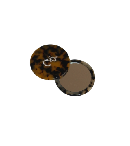 CUSTOM PОCKET MIRROR IN BURNED COCO